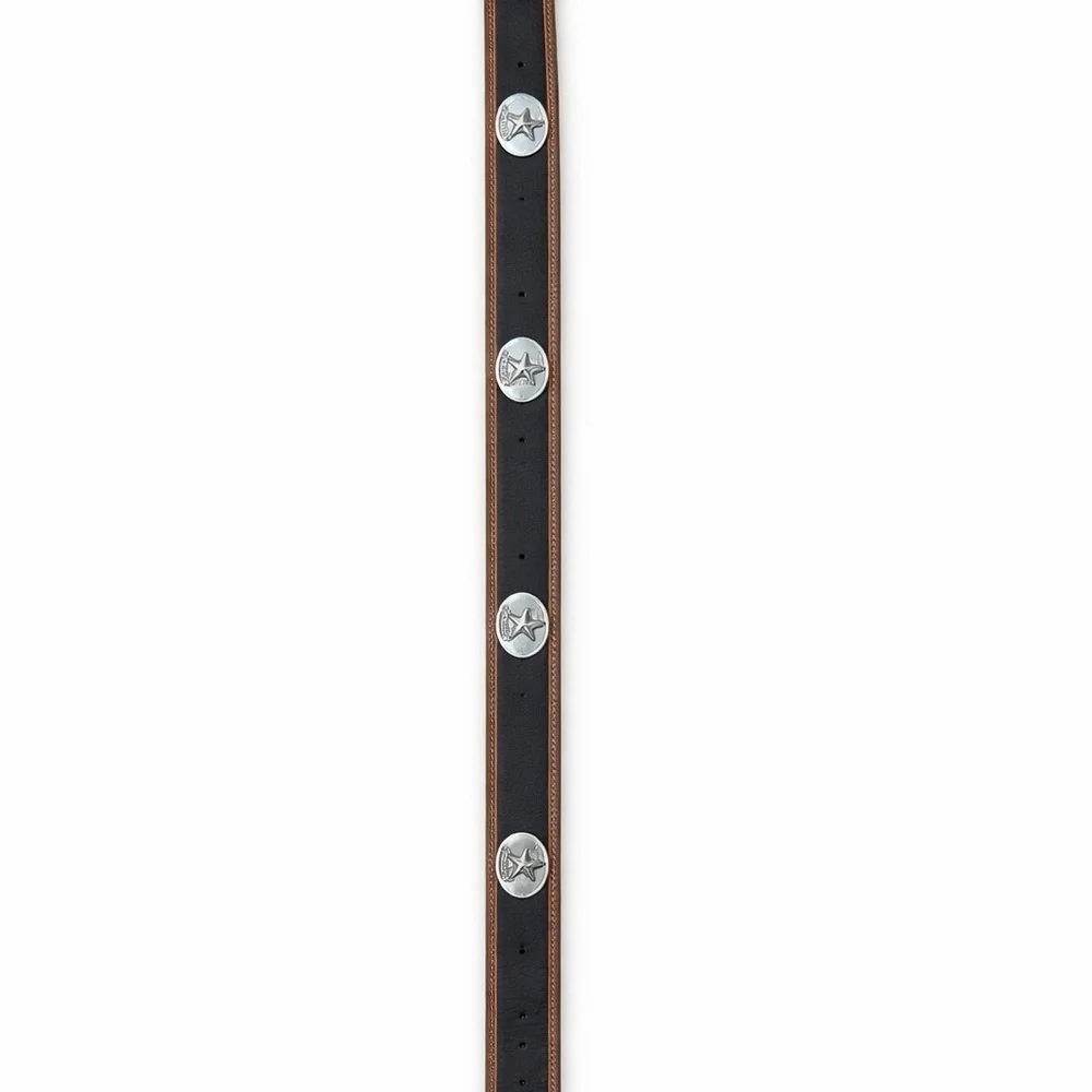 Dallas Cowboys Leather Belt NFL Western Style Concho Logo Black Brown size 38
